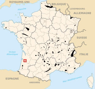 Carte des départements français.