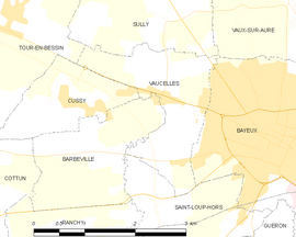 Mapa obce Vaucelles