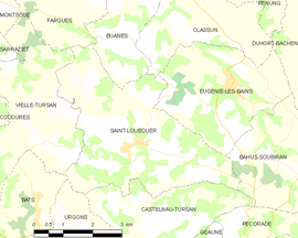 Mapa obce Saint-Loubouer