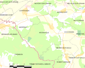 Poziția localității Mognéville