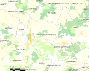 Poziția localității Saint-Genest-d'Ambière