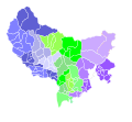 1793 (vert : Nice ; violet : Menton ; bleu : Puget-Théniers)