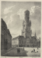 1814年画、鐘楼最上部の形状は、現在と異なる