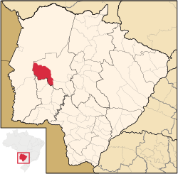 Localização de Miranda em Mato Grosso do Sul