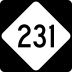 North Carolina Highway 231 marker