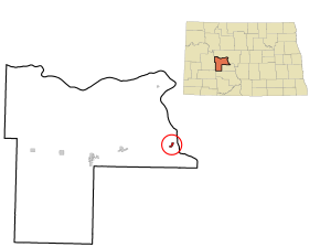 Poziția localității Stanton, Dakota de Nord
