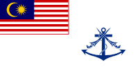 馬來西亞海軍軍艦旗 比例: 1:2
