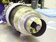 Developed in the late 1990s, the Lightweight Exo-Atmospheric Projectile attaches to a modified SM-2 Block IV missile used by the U.S. Navy Navy Theater Ballistic Missile Defense.JPG