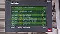 New system displaying train arrivals.