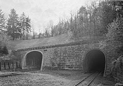 Eastern portals of the Gallitzin Tunnel in Tunnelhill