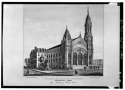 St. Charles Borromeo Roman Catholic Church, 902 South 20th Street, at the edge of Black Doctors' Row c. 1885