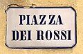 Lapide col nome della piazza