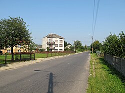 Houses by the roadside of Kruszewo-Brodowo