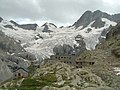 Das Refuge de la Pilatte vor dem Gletscher.