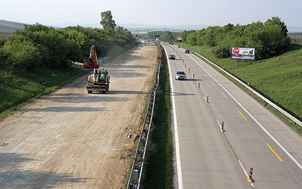 Travaux près de Velké Němčice en 2014.