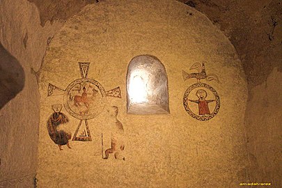 Peintures pré-romanes dans l'église de Sant Quirze de Pedret.