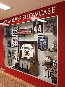 Seawolves Showcase of notable alumni and championship trophies Seawolves Showcase.jpeg