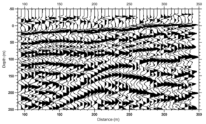 An image of seismic line which was originally ...