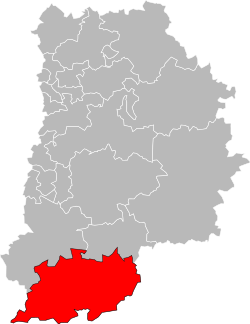 Location of canton of Nemours in the department of Seine-et-Marne