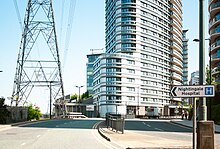 Sign for NHS Nightingale taken at Connaught Roundabout - East London - April 2020.jpg