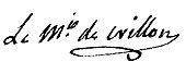 signature de Louis Pierre Nolasque de Balbes de Berton de Crillon