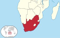 Location of South Africa