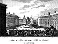 Place des Victoires – Abriss der Statue Louis XIV. am 13. August 1792