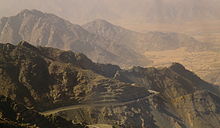A Szarawat-hegység képe Taif közelében (Nyugat-Arábia)