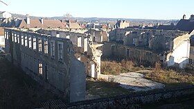 Le couvent des Annonciades de Vesoul à la suite de l'incendie de 2009. Ces vestiges ont été démolis en 2023. Photographie prise le 5 janvier 2020