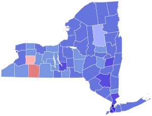 2012 United States Senate election in New York results map by county.svg