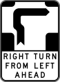 Oikealle kääntyminen vasemmalta odotettavissa (käytetään Victoriassa)