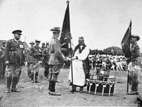 AWM P00798.002 55th Battalion colours presentation 1927.jpeg