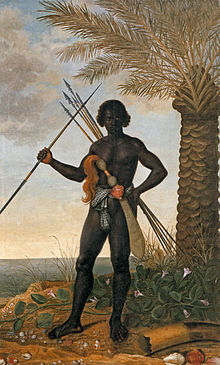 Albert Eckhout, African warrior at the time of Ganga Zumba and leader of the Palmares quilombo Albert Eckhout painting.jpg