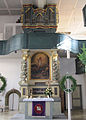 Altar der evangelischen Pfarrkirche St. Georg und Maria