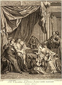 Saint Vincent de Paul visitant Louis XIII mourant