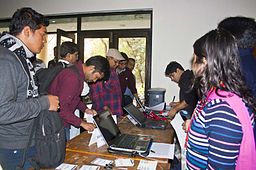 BNWIKI10- Registration Kiosk-1-Wikipedia 10th Anniversary Celebration at Jadavpur University,Kolkata