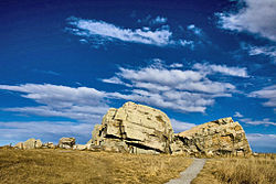 'Big Rock' yn Okotoks, Alberta Kanada