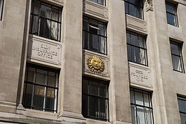 Bloye sculptures on Sun Insurance building, Bennetts Hill, Birmingham 81