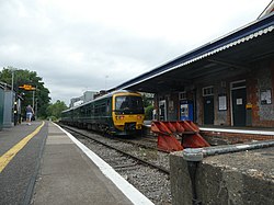 Great Western Railway Class 165 121 DMU arrives from Maidenhead. The driver will now change ends to continue to Marlow.