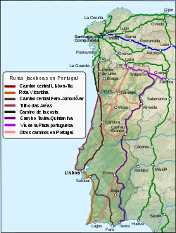 Caminos Santiago actuales Portugal.svg