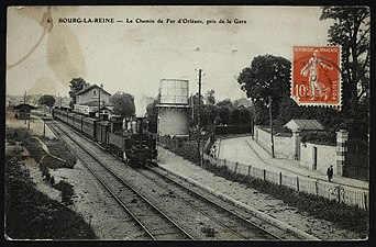 Carte postale - Bourg-la-Reine - Le Chemin de Fer d'Orléans pris de la gare.