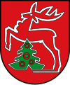 Cień jelenia (szklany jeleń) w herbie niemieckiego miasta Lauscha