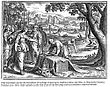 Didon achète sa terre pour la fondation de Carthage, gravure de Mathias Merian le Vieux (1630).