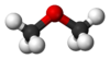 Ball and stick model of dimethyl ether