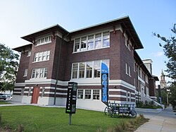 The Myrtle Banks Building on O.C. Haley Blvd in 2016 when it housed Dryades Public Market