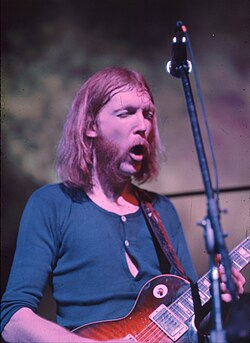 Duane Allman The Allman Brothers Bandin konsertissa kesäkuussa 1971.