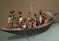Egyptisk modell av båt, 12. dynastiet, Amenemhet I
