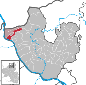 Poziția Erpel pe harta districtului Neuwied