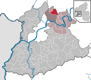 Poziția ortsgemeinde Föhren pe harta districtului Trier-Saarburg