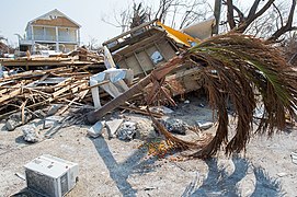 Remains of a neighborhood destroyed by Hurricane Irma Sept. 20, 2017